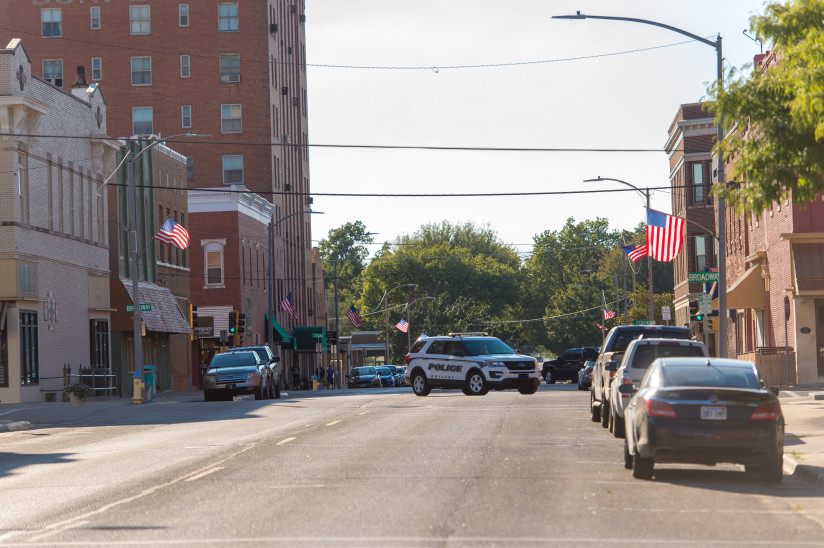 American-Flag-Downtown-Abilene,KS